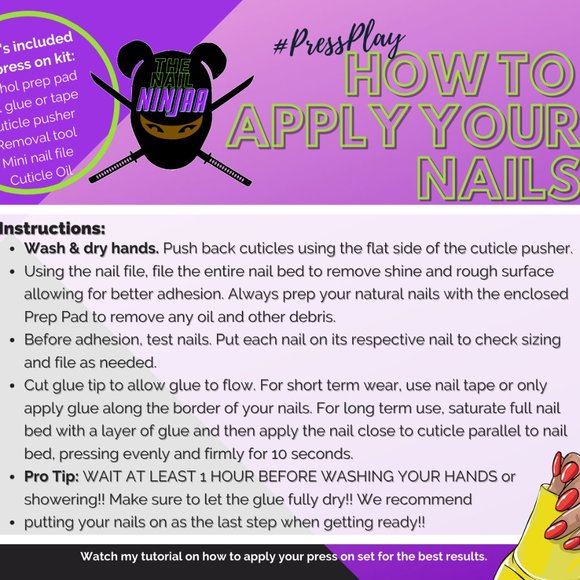 #PressPlay x The Nail Ninjaa  Sizing Kit - Picture 4 of 9